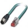 Phoenix Contact Cat5 Ethernetové kabely, řada: NBC, Modrá, Polyuretan, 30V 5 m 2, typ pláště: Stíněné Phoenix Contact Cat5 Ethernetové kabely, řada: NBC, Modrá, Polyuretan, 30V 5 m 2, typ pláště: Stíněné