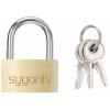 Sygonix SY-5045288 visací zámek 29.8 mm částečně se stejným uzavíráním zlatožlutá na klíč