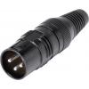 Hicon HI-X3CM-M XLR konektor zástrčka, rovná Pólů: 3 černá 1 ks