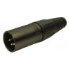 RS PRO Konektor XLR, barva Černá, počet kontaktů: 4, orientace těla: Rovný Vnější, pokovení: Stříbrná, Kabel