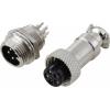 TRU COMPONENTS TC-13895588 kulatý konektor DIN, 1 sada