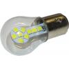LED žárovka BA15D 12 V, 18× SMD3030, bílá, skleněný kryt LED žárovka BA15D 12 V, 18× SMD3030, bílá, skleněný kryt