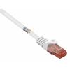 Renkforce RF-5043892 RJ45 síťové kabely, propojovací kabely CAT 6 U/UTP 0.15 m bílá s ochranou, bez halogenů 1 ks