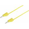 VOLTCRAFT MSB-300 měřicí kabel lamelová zástrčka 4 mm silikon 0.50 m žlutá 1 ks