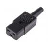 Schurter Konektor IEC C19, orientace těla: Rovný, Kabel Vnější, 250V 16A Schurter Konektor IEC C19, orientace těla: Rovný, Kabel Vnější, 250V 16A