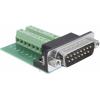 Delock Adapter 65275 D-SUB kolíková lišta 180 ° Pólů: 15, 16 1 ks