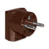 Instalační vidlice 5536-2159, úhlová, 16 A / 250 V, hnědá Instalační vidlice 5536-2159, úhlová, 16 A / 250 V, hnědá