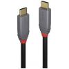 LINDY USB kabel USB 3.2 Gen2x2 USB-C ® zástrčka, USB-C ® zástrčka 1.00 m černá, šedá PVC plášť, kulatý, pozlacené kontakty 36901