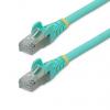 StarTech.com Cat6a Ethernetové kabely, řada: NLAQ, Voda, Nízko dýmivý bezhalogenový 1.5 m, typ pláště: Stíněné Stíněný StarTech.com Cat6a Ethernetové kabely, řada: NLAQ, Voda, Nízko dýmivý bezhalogenový 1.5 m, typ pláště: Stíněné Stíněný