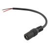 LED konektor pro napájení s konektorem DC 5,5 x 2,1mm, 1x zásuvka, 15cm černý