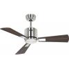 CasaFan ECO NEO III 92 BN-NB/KI WiFi Flügel Nussbaum/Kirsche stropní ventilátor 12 W (Ø x v) 92 cm x 360 mm chrom (kartáčovaný) s dálkovým ovládáním, s