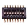 DIP spínač posuvný SMD DSHP08TSGET-G, 8 pólů, rozteč 1,27 mm