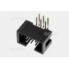 Vidlice krytá dvouřadá DS1013-06RSIB-B-0, 2×3, 90°, Au, 2,54 mm