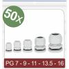 Quadrios 24CA401 kabelová průchodka, 24CA401, od 3.5 mm, do 14 mm, PG7, PG9, PG11, PG13.5, PG16, 50 ks