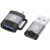 Manhattan USB 2.0 adaptér [2x USB 3.2 gen. 1 zásuvka A, USB 3.0 zásuvka C - 2x USB 3.0 zástrčka C , USB 3.0 zástrčka A] USB-C - USB-A-Adapter & USB-A -