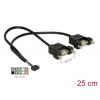 Delock USB kabel USB 2.0 USB zásuvka na desku, USB-A zásuvka 0.25 m černá 84832