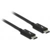 Delock USB kabel Thunderbolt ™ (USB-C ®) zástrčka, Thunderbolt ™ (USB-C ®) zástrčka 0.50 m černá 84844 Thunderbolt™ kabel