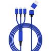 Smrter Nabíjecí kabel USB USB 2.0 USB-A zástrčka, USB-C ® zástrčka, Apple Lightning konektor 1.20 m modrá SMRTER_TRIO_L_NB