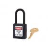 Master Lock Bezpečnostní visací zámek Klíč, Termoplast 6 mm třmen, Černá