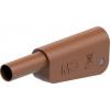 Staubli Zkušební zástrčka, 4 mm, 1kV, 32A, Hnědá, Vnější Pájecí, materiál kontaktu: Slitina měď-zinek, pokovení