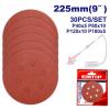 Sada 30 ks brusných disků 225mm se suchým zipem pro brusku na sádrokarton Sada 30 ks brusných disků 225mm se suchým zipem pro brusku na sádrokarton