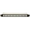 RS PRO Regálový panel, Ocel 1 U barva Černá 44 mm 482mm