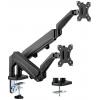 Value držák na stůl pro monitor 2 Displej: (s) 43,2 cm (17) - 81,3 cm (32) černá otočný, nastavitelná výška Value držák na stůl pro monitor 2 Displej: (s) 43,2 cm (17) - 81,3 cm (32) černá otočný, nastavitelná výška