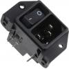 Schurter Konektor IEC C14, orientace těla: Pravý úhel, Montáž do panelu, Montáž na plošný spoj Vnitřní, 250V 11A Schurter Konektor IEC C14, orientace těla: Pravý úhel, Montáž do panelu, Montáž na plošný spoj Vnitřní, 250V 11A