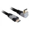 Delock HDMI kabel Zástrčka HDMI-A 5 m černá, šedá 83077 kulatý, 4K UHD, pozlacené kontakty, kroucený HDMI kabel Delock HDMI kabel Zástrčka HDMI-A 5 m černá, šedá 83077 kulatý, 4K UHD, pozlacené kontakty, kroucený HDMI kabel