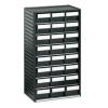 Skladovací jednotka se zásuvkami 24 Černá Polovodivý polypropylen 550 mm x 310mm x 180 mm Treston