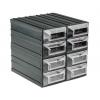 Skladovací jednotka se zásuvkami 8 Průhledné Plastové Průhledné zásuvky 208 mm x 208mm x 222 mm RS PRO Skladovací jednotka se zásuvkami 8 Průhledné Plastové Průhledné zásuvky 208 mm x 208mm x 222 mm RS PRO