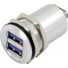 TRU COMPONENTS USB-14 Dvojitá vestavná zásuvka USB A 3.0 zásuvka, vestavná Množství: 1 ks