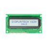 Monochromatický LCD displej, řada: 162H Alfanumerické podsvícení LED Bílá Displaytech Zelená 2 x 16