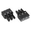 WAGO Konektor pro osvětlení, řada: 770 Kabel Vnitřní Konektor pro osvětlení Zásuvný 25A, IP20 barva Černá, formát pólů: