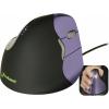Evoluent Vertical Mouse 4 VM4S optická ergonomická myš, přenos USB, 6 tlačítko, 2800 dpi, černá, fialová