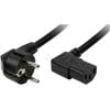 LogiLink napájecí kabel [1x úhlová zástrčka s ochranným kontaktem - 1x zástrčka C13 ] 2.00 m černá