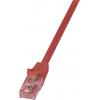 LogiLink CQ2014U RJ45 síťové kabely, propojovací kabely CAT 6 U/UTP 0.25 m červená samozhášecí, s ochranou 1 ks LogiLink CQ2014U RJ45 síťové kabely, propojovací kabely CAT 6 U/UTP 0.25 m červená samozhášecí, s ochranou 1 ks