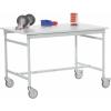 Manuflex BB4031.7035 Servírovací stolek základní mobilně se Melamin-Tischplatte v světle šedá RAL 7035, Šxhxv: 1250 x 600 x 850 mm šedobílá (RAL 7035) Manuflex BB4031.7035 Servírovací stolek základní mobilně se Melamin-Tischplatte v světle šedá RAL 7035, Šxhxv: 1250 x 600 x 850 mm šedobílá (RAL 7035)