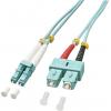 LINDY 46392 optické vlákno optické vlákno kabel [1x zástrčka LC - 1x zástrčka SC] 50/125 µ Multimode OM3 3.00 m