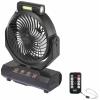 Sygonix Akumulátorový ventilátor 4.6 W (Ø) 205 mm černá možné napájení z akumulátru, s osvětlením, otočný, s dálkovým ovládáním, stavová LED, s časovačem,