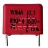 Kondenzátor radiální MKP4J031004D00KSSD, 0,1 µF, 630 V DC Kondenzátor radiální MKP4J031004D00KSSD, 0,1 µF, 630 V DC