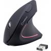 Renkforce RF-WM-322 Bezdrátová ergonomická myš bezdrátový optická černá 5 tlačítko 1600 dpi ergonomická, lze znovu nabíjet