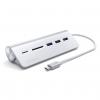 Satechi ST-TCHCRS USB Hub 3 porty USB-A, SD, microSD USB 3.0 5 GBit/s stříbrná ST-TCHCRS