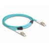 Delock 87909 optické vlákno optické vlákno kabel 3 m modrá aqua [1x zástrčka LC - 1x zástrčka LC] 50/125 µ Multimode OM3