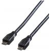 Roline USB kabel USB 2.0 USB Micro-A zástrčka, USB Micro-B zástrčka 1.80 m černá stíněný 11.02.8753
