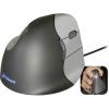 Evoluent Vertical Mouse 4 VM4R optická ergonomická myš, přenos USB, 6 tlačítko, 2800 dpi, černá, stříbrná