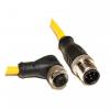 Kabel ovladače snímače, A: Vnější, A: M12, Rovný 5, B: Pravoúhlý zásuvkový konektor, B: Vnitřní, 250V 5, IP68, řada: