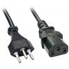 LINDY napájecí síťový kabel [1x švýcarská zástrčka - 1x IEC C13 zásuvka 10 A] 3.00 m černá