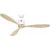 CasaFan AEROPLAN ECO 132 WE-NT Flügel Massivholz natur stropní ventilátor 27 W (Ø x v) 132 cm x 310 mm bílá s dálkovým ovládáním, s časovačem, vhodný i pro