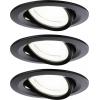 Paulmann 92457 Nova Coin LED vestavné svítidlo, LED, 2.8 W, černá (matná), sada 3 ks Paulmann 92457 Nova Coin LED vestavné svítidlo, LED, 2.8 W, černá (matná), sada 3 ks